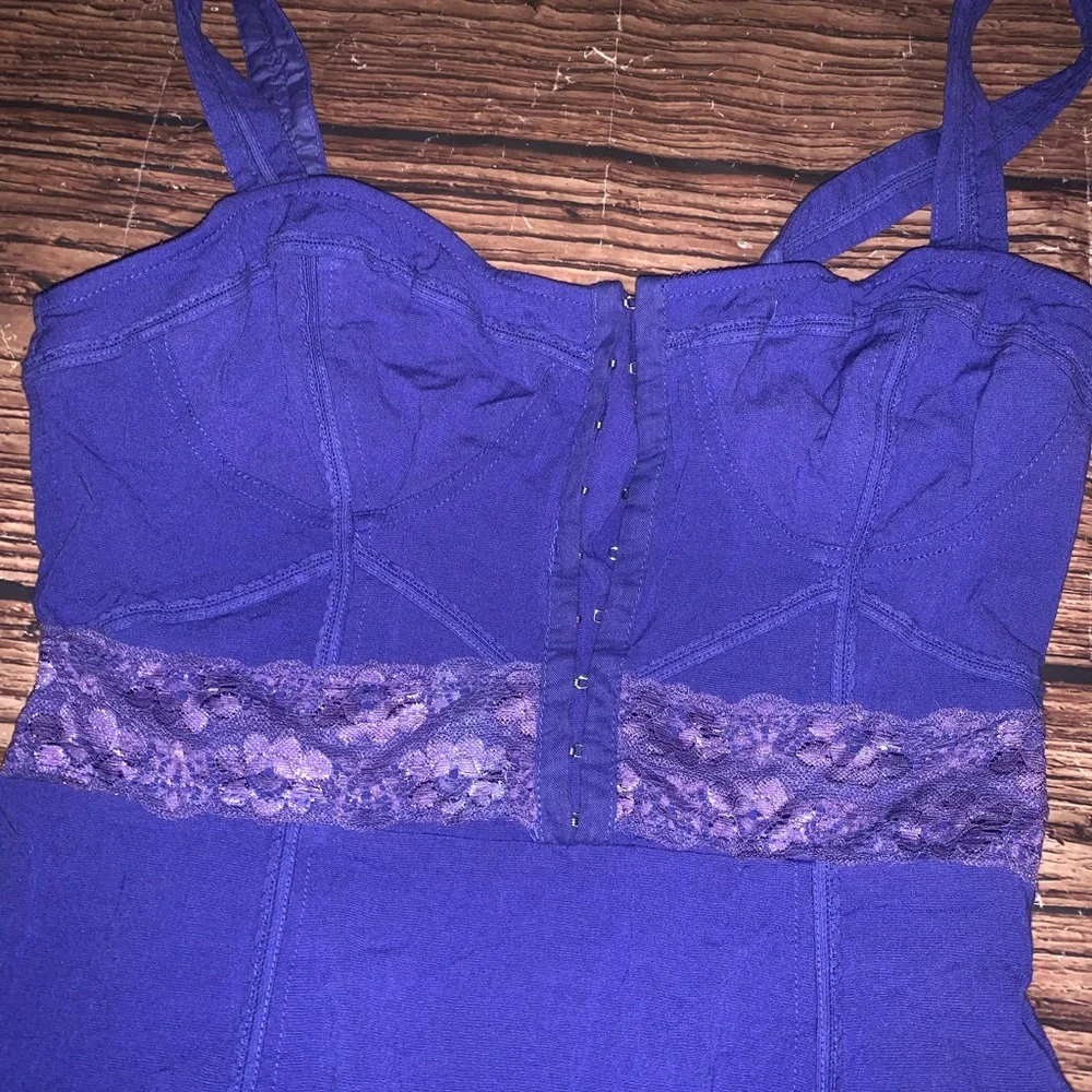 Free People Intimates purple corset style minidress M
